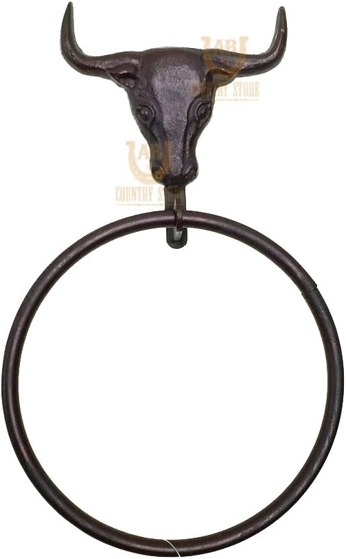 Hierro fundido anillo de toalla de dirigir Head – Bull, vaca ...