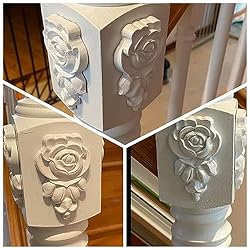 BSYMDH 4PCS Wood Carved Onlay Applique Wood