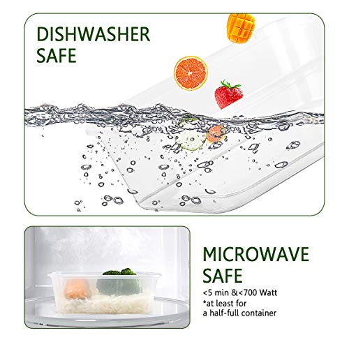 [60pk,25oz] Food Storage Containers with Lids-Food Containers Meal Prep Plastic Containers with Lids Food Prep Containers Deli Containers with Lids Freezer Containers with lids Disposable Containers - Thumbnail 5
