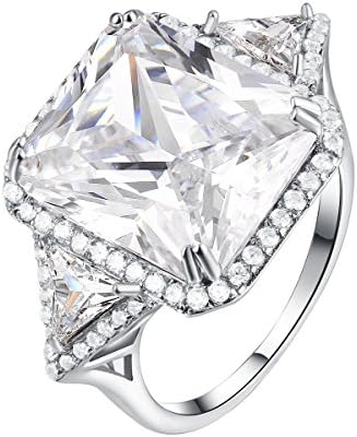 925 Sterling Silver Cubic Zirconia Eternity Engagement Ring Size 6