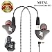 Cords Earbuds Athletic Ear buds Wired Stereo in Ear Headphones with Case, Noise Isolating, HiFi Heavy Bass, Ergonomic Canal Earphones for DJ Outdoor Gym Running Sport Workout Exercise ps vita, Silver