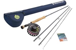 Redington Fly Fishing Field Kit, Fly Rod and Reel Combo Starter Kit, Line and Carrying Case Included