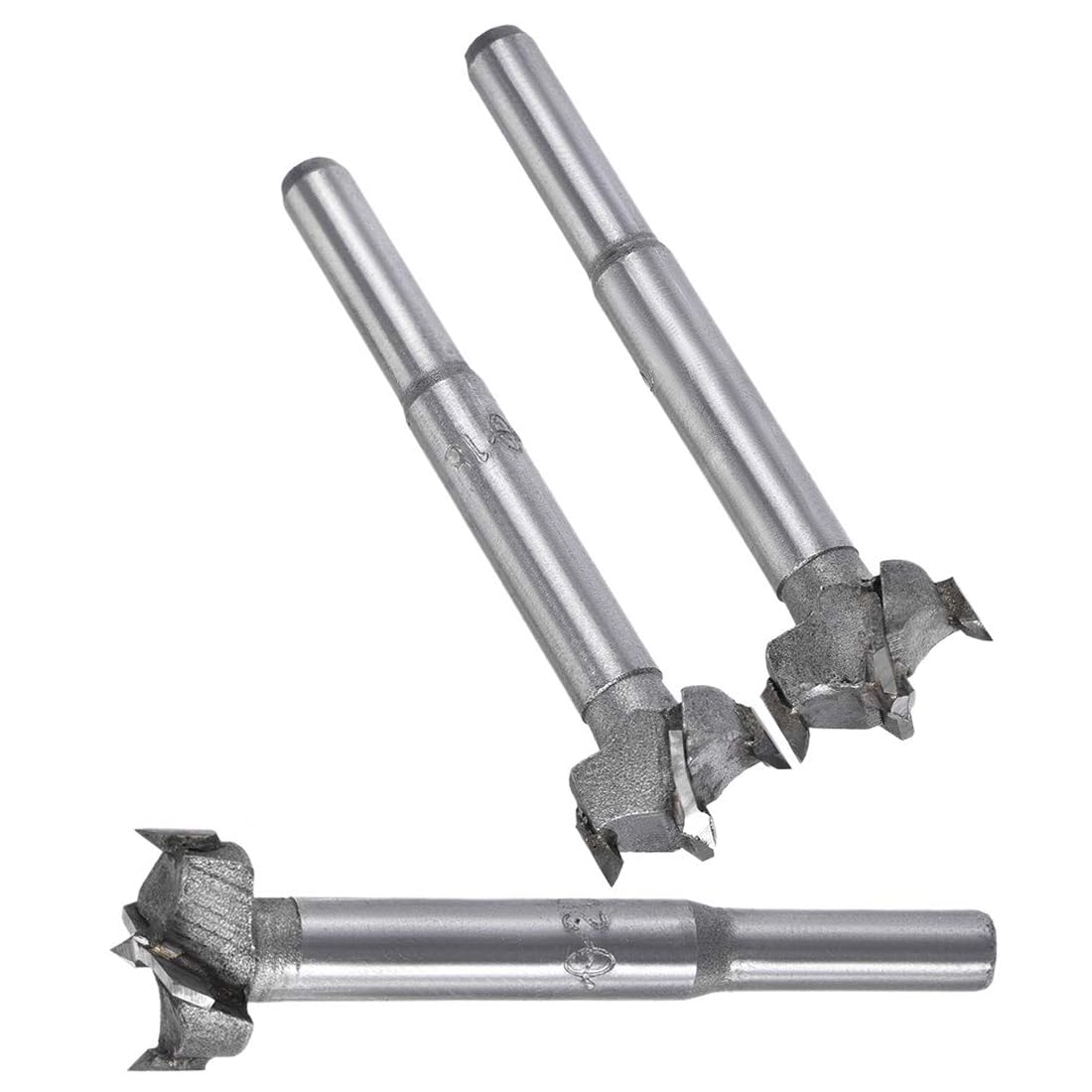 MACHSWON 3 PCS Forstner Drill Bits Tungsten Carbide Wood Hole Saw Opener Drill Bit 18mm+19mm+20mm Woodworking Drilling Boring Bit Cutter