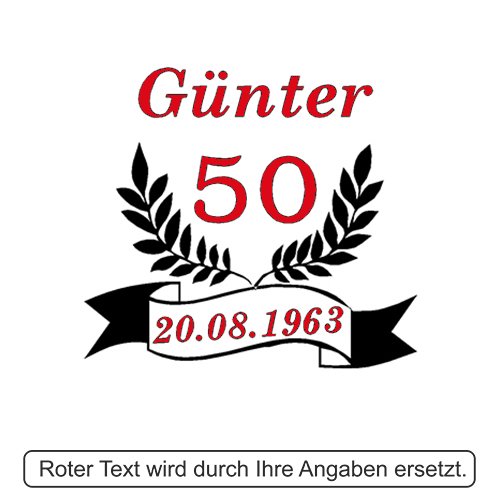polar-effekt XXL Whiskyglas Personalisiert 420 ml Trink-Glas für Whiskey, Rum und Scotch - Geschenk-Idee für Männer - Motiv-Gravur Jubiläum Ährenkranz Banner – Bild 4