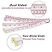 MZD8391 2Pack 79 inch Body Measuring Ruler Sewing Tailor Tape Measure Soft Flexible (Pink) (50 Inch)