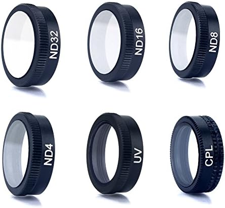 Jinger Aerial Filters for DJI - 6-in-1 UV Filter ND and Polarized Filter Sets