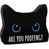 HKDGVRTB Are You Pooping Cat Sign Cute Black Cat Decor Halloween Bathroom Decor Funny Bathroom Acrylic Decors Sign Cat for Home Bathrooms Cats Lover Gifts For Women Men Halloween Christmas