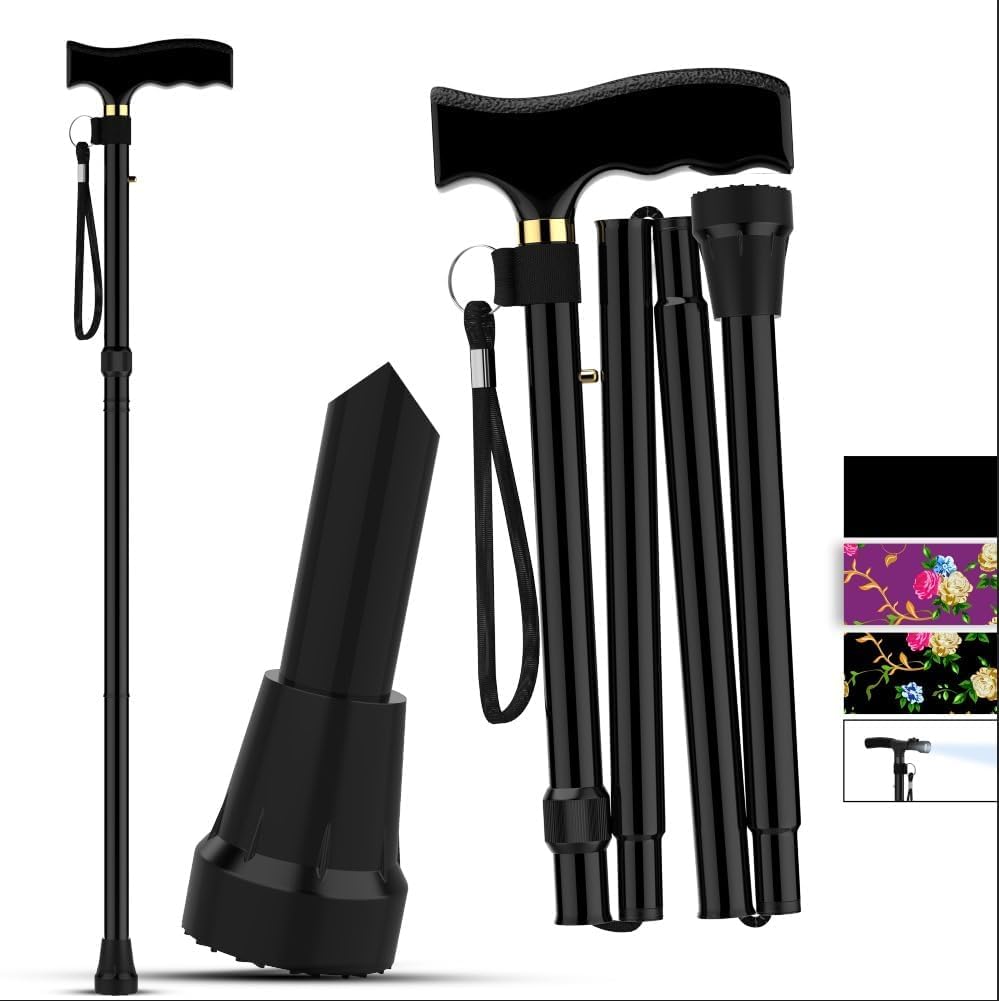 Andavari's Walking Sticks for Men - Handy, Lightweight, Easily Adjustable and Foldable Walking Stick - Walking Sticks for Women for Confident Mobility and Enhanced Stability