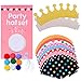 LeeSky Birthday Party Hats,Kids Party Hats Set of 11,Fun Adult Party Hats 9 Hats and 2 Crowns
