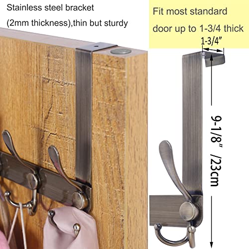 WEBI Over The Door Hook Door Hanger Hook Rack With 5 Tri Hooks For