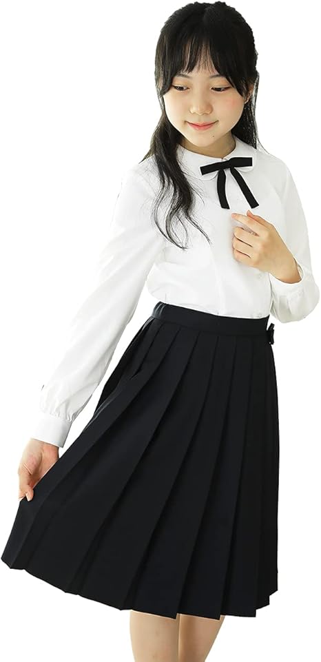 Amazon Chopin ショパン 女の子 フォーマル 子供 2点セット 長袖ブラウス プリーツスカート 2500 Set ブラック 140 フォーマル 通販