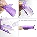 Sunmore 10 PCS Acrylic Nail Polish Remover Clips Caps, Reusable Finger Nail Art Polish Remover Wrap Tool, Nail Art Soak Off Cap Clip, Purple