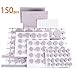 OLEBR Furniture Pads Premium Ultra Large Pack Furniture Felt Pads 150 pcs 100 Felt Pads Furniture Feet All Sizes + 50 Rubber Bumpers Pads Wood Floor Protectors & Cabinet Door Bumpers