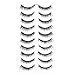 50 Pairs Black Long & Natural Thick Soft Reusable False Eyelashes Fake Eye Lash for Makeup Cosmetic - 5 Kinds of Style by Goldrose