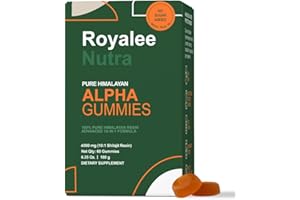 ROYALEE Himalayan 10-in-1 Alpha Shilajit Gummies 4000mg – KSM-66 Ashwagandha, Gokshura & 75% Fulvic Acid – 85+ Trace Minerals – No Sugar Added, Non-GMO, Natural Energy & Vitality Support – 60 Vegan Gummies