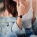 TOYOUTHS Compatible with Fitbit Sense/Sense 2 Band/Versa 3/Versa 4 Bands Women Men Dressy Elastic Nylon Fabric Strap Stretchy Sport Wristband Accessories Replacement for Fitbit Versa 4, Beige/Large