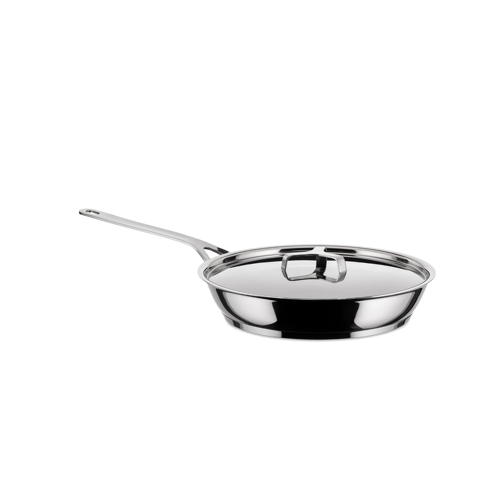Alessi Pots&Pans Frying Pan, Stainless Steel, 28 cm, (AJM110/28), Silver