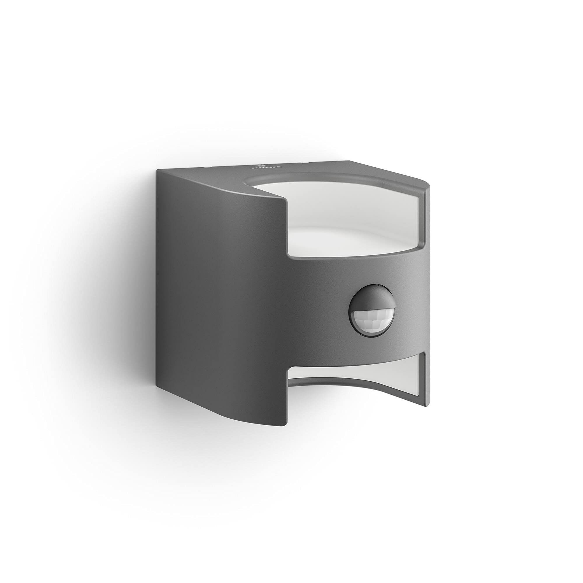 Signify Philips myGarden LED Outdoor Wall Light, Grass, 2 Bulbs, Metal, 4.5 W, Stainless Steel, Charcoal, 173214716,Black,173229316