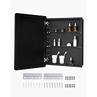 VEVOR Medicine Cabinet, 24 x 30 inch, Medicine Cabinet for Bathroom with Mirror, Aluminum Frame Bathroom Wall Cabinet, 2-Laye