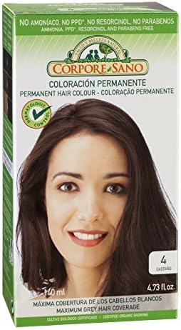 Permanent Hair Colour (Does Not Contain: PPD. AMMONIA, RESORCINOL, PARABENS. (~ 4 Chestnut) by Corpore Sano