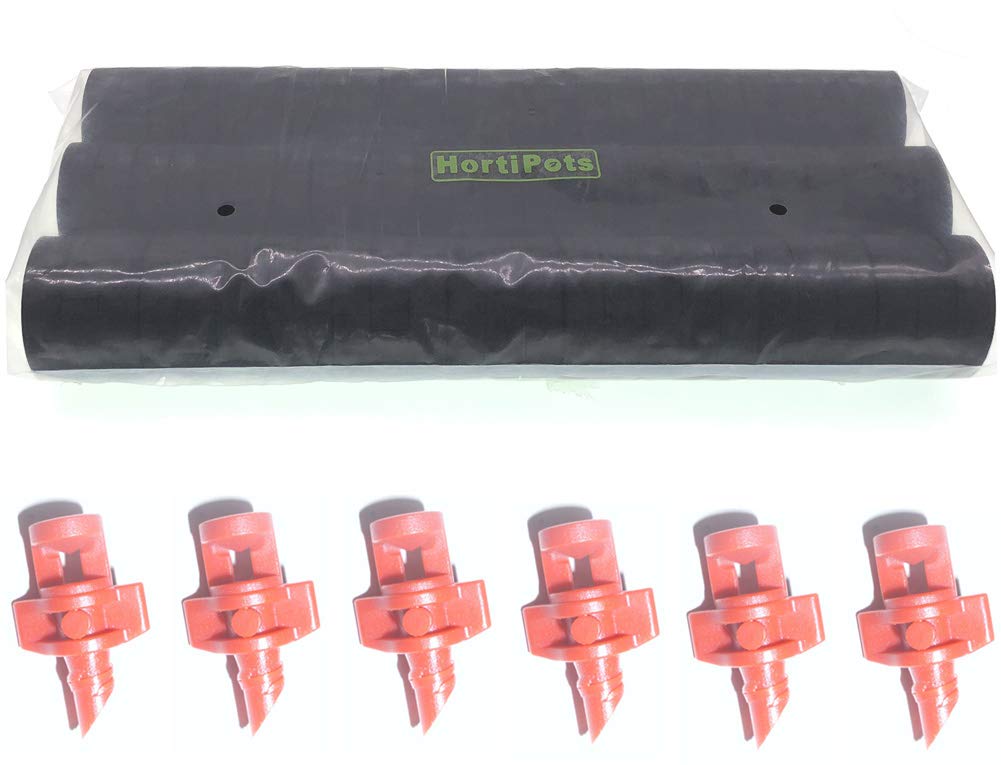 HORTIPOTS Cloning Collars, Neoprene Inserts 2 inch for Clone Machines and 2 in Net Pots in Hydroponic Systems Green Color 75 Pack (Black-1/2 inch High)