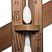 Grizzlybear Goods Sauna Sand Timer - Canadian Red Cedar Wood - 15 Minutes Sauna Timer- Wall Mounted Rotating Hourglass Timer with White Sand