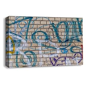 Canvas Wall Art for Living Room,Bedroom Home Artwork Paintings Creative Graffiti Ready to Hang - 12x18 inches