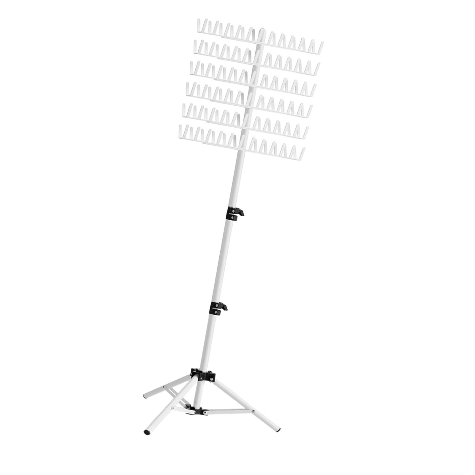 Folpus Hair Braiding Rack, 144 Pegs, Double Sided Standing, Adjustable Height, White Plastic