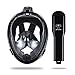 Full Face Snorkel Mask - Ultrustar GoPro Compatible Anti-Fog Design 180° Panoramic View Easy Breathe Snorkel Mask with Adjustable Head Straps