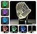 DowBier 3D Illusion Multi Colors USB Sleeping Night Light Desk Lamp Room Decoration (Baseball Glove)