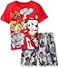 Paw Patrol Little Boys' Toddler 2 Piece T-Shirt and Short Set, Red, 2T