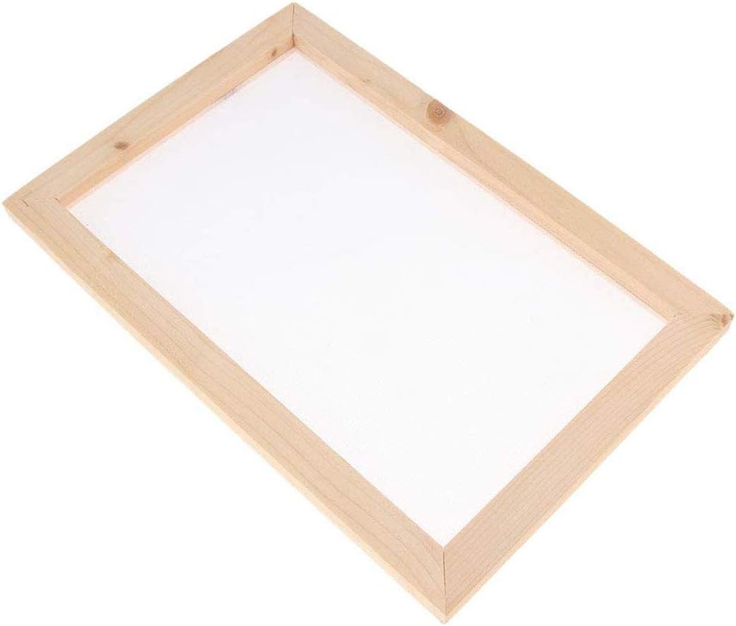 Winter Winner 2pcs Mesh Screen with Natural Wooden Frame,Paper Making DIY Tools for Kids Teens Teaching - 25x34cm