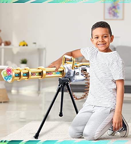 thumbnail image 2 of Mozlly Light Up Rotating Gun Toy With Tripod - Realistic Toy Rifle Guns That Make Noise, Flashing LEDs, Lights And Sound Toy Gun For Dress Up Military... 2 of 9