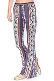 Print Soft Knit Bell Bottom Pants