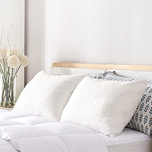 Sable Pillows for Sleeping 2 Pack Adjustable Shredded Memory Foam