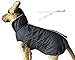 PETCEE Black Dog Winter Coat XL, Waterproof, Modern Style, Collared Neck, Zipper Closure, Machine Washable, Polyester, 50 Pounds and Up, Medium to Large Dogs