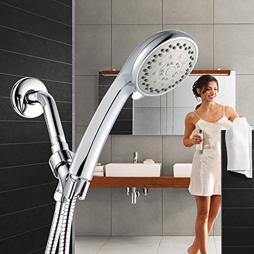 CACASO shower head Holder Shower Arm Mount,Mount for Handheld Showerheads,Adjustable Shower Arm Bracket with Swivel Ball Connector,Chrome Finish