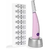 Michael Todd Beauty Sonicsmooth Dermaplane Razor for Women Face + Eyebrow trimmer Dermaplaning System - Peach Fuzz Remover - 8 Weeks of Dermaplaning Blades