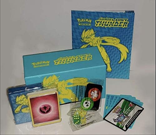 Pokemon LOST THUNDER, Empty Elite Trainer Box - Sleeves, Code, DICE & More
