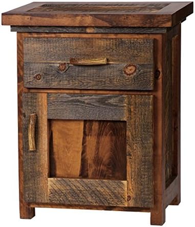 Amazon Com Mountain Woods Furniture The Wyoming Collection One Drawer One Door Nightstand Bronze Pull Furniture Decor