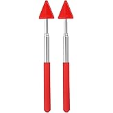 PATIKIL Telescopic Teachers Pointer, 2 Pcs Arrow Teacher Pointer Stick for Classroom Pointer Extendable Handheld Teaching Pointer for Presenters Whiteboard, 27 Inch, Red