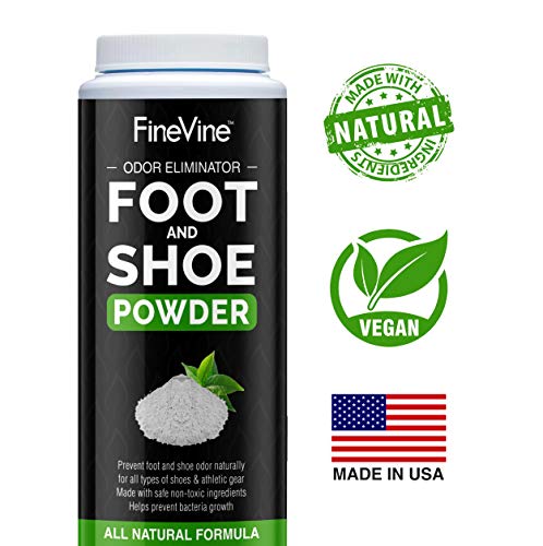Foot and Shoe Powder - Deodorizer and Odor Eliminator | Remove Bad Smells from Stinky Feet, and Sweaty Socks | Safe for Slippers, Sneakers, Athletes Footwear, Hockey and Tennis Equipment | Made in USA