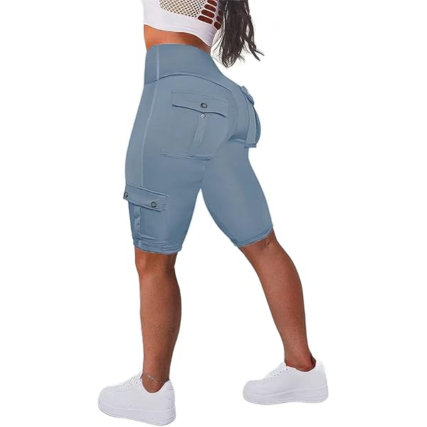 Flamingals Hiking Shorts for Women Flap Pocket Design