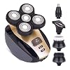 Electric Razor for Men & Grooming Kit , 5 in 1 Bald Head Rotary Razor LED Waterproof USB Rechargeable Cordless Electric…