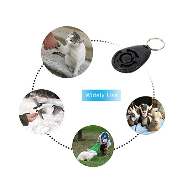 Diyife Dog Clicker, [4 PCS, Multi-Color] Dog Training Clicker with Wrist Strap for Dog Cat Horse Clickers for Dog…