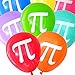 Pi Balloons (16 pcs) Assorted Colors by Nerdy Words