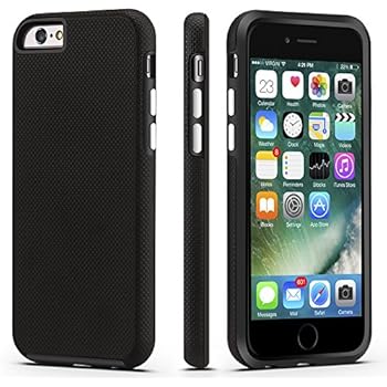 CellEver iPhone 6 / 6s Case, Dual Guard Protective Shock-Absorbing Scratch-Resistant Rugged Drop Protection Cover for Apple iPhone 6 / 6S (Black)