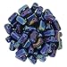 CzechMate 3mm X 6mm Brick Glass Czech Two Hole Bead - Iris Blue (50 Beads)
