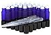 24, Frosted, Cobalt Blue, 10 ml Glass Roll-on Bottles with 3 - 3 ml Droppers