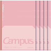 KOKUYO B5 Composition Notebooks, 5 Pack Campus Comp Book with College Ruled | 30 Sheets Kimochii Dot Lined Journal Notebook for School Work Study Note Taking, 7.2"x10.2" Pink Books for School Supplies
